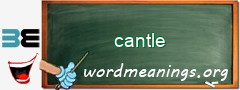 WordMeaning blackboard for cantle